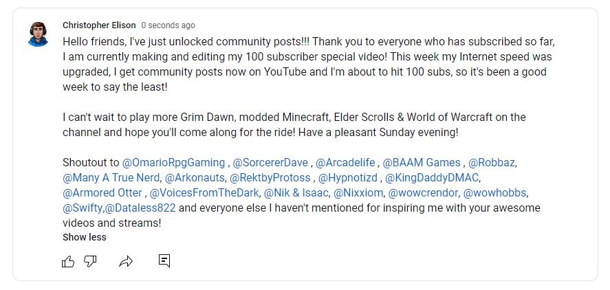 YouTube community posts