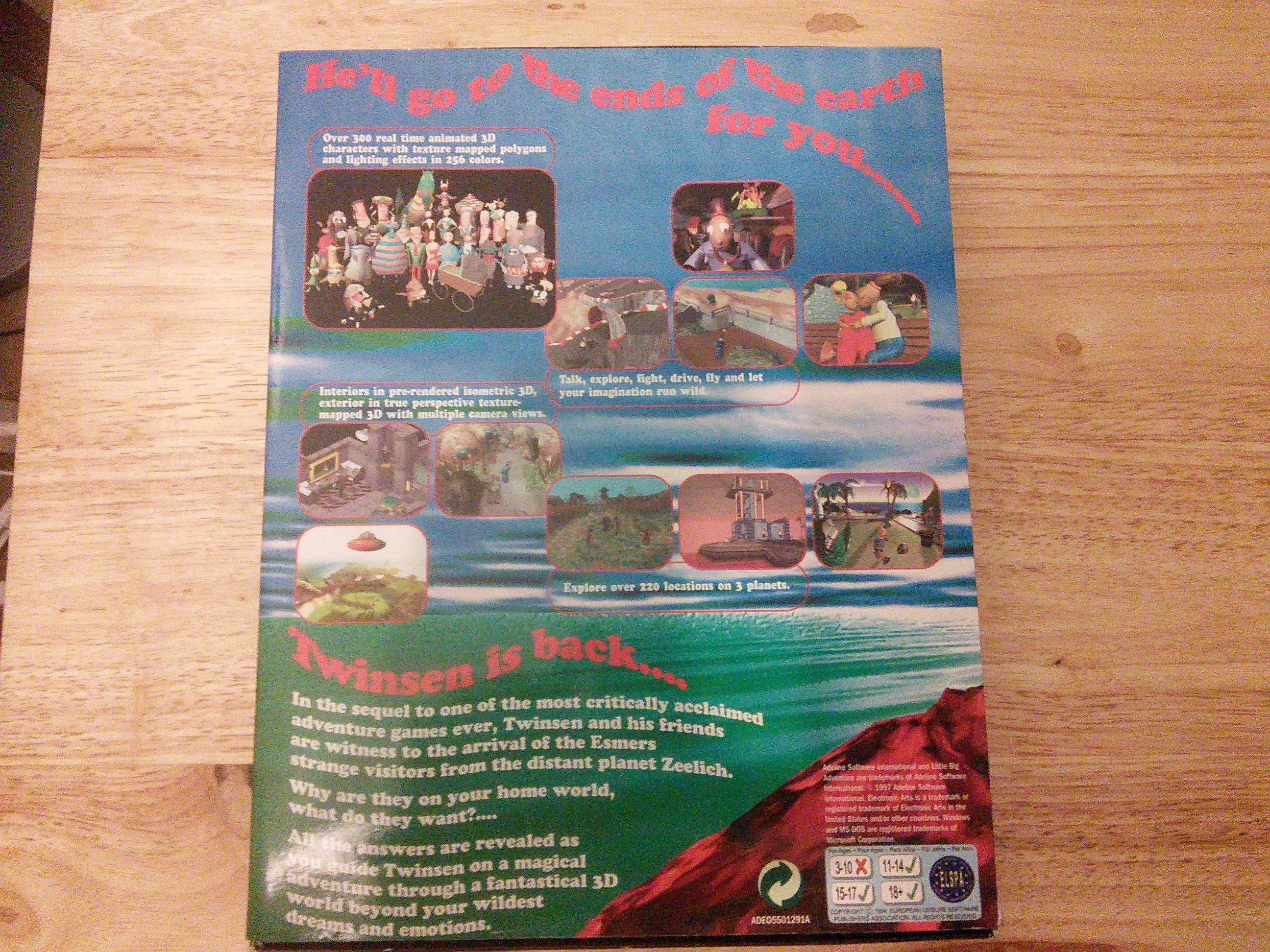 Little Big Adventure 2 box (back) Little Big Adventure 2 box (back)