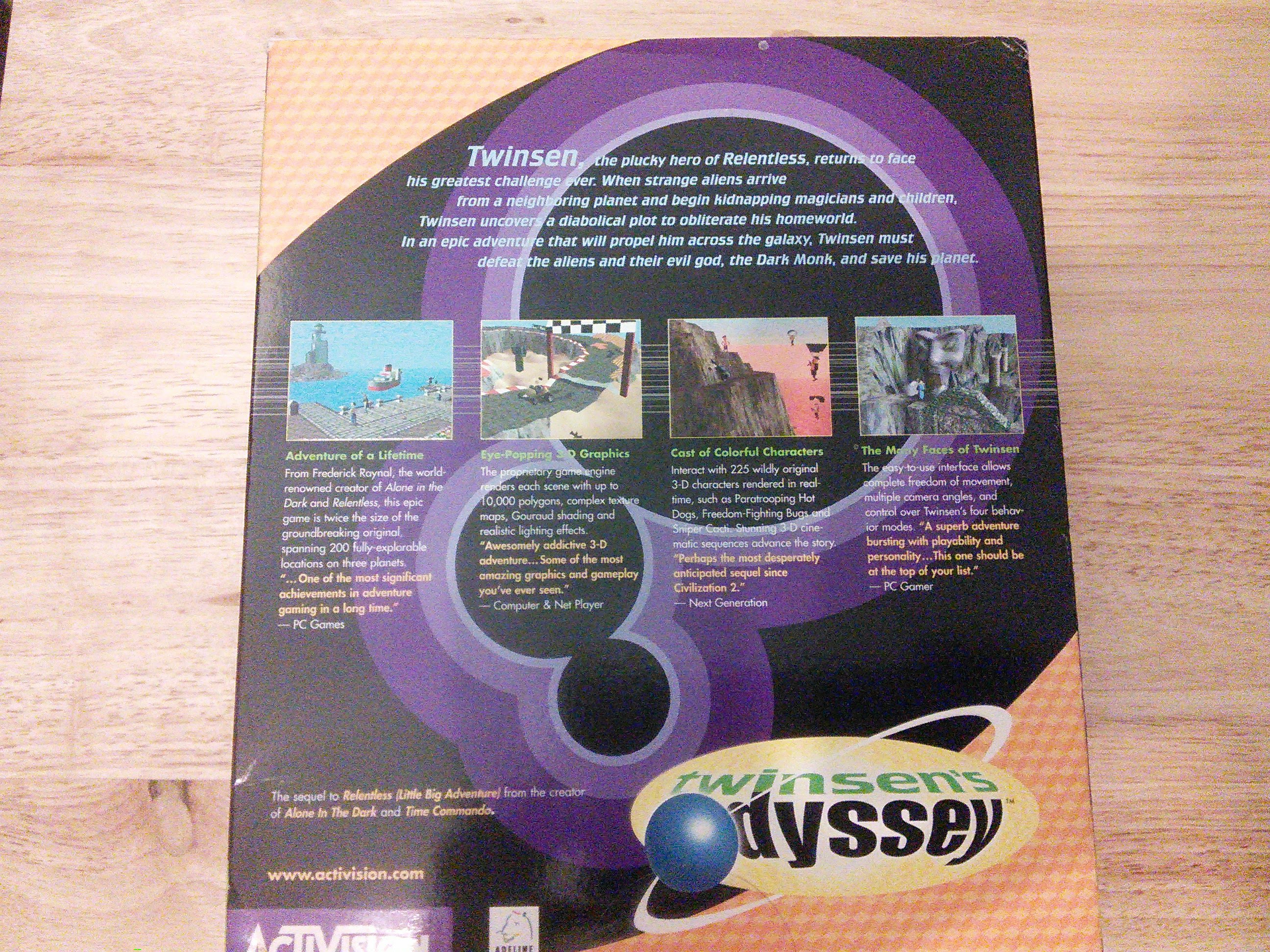 Twinsen's Odyssey box (back) Twinsen's Odyssey box (back)
